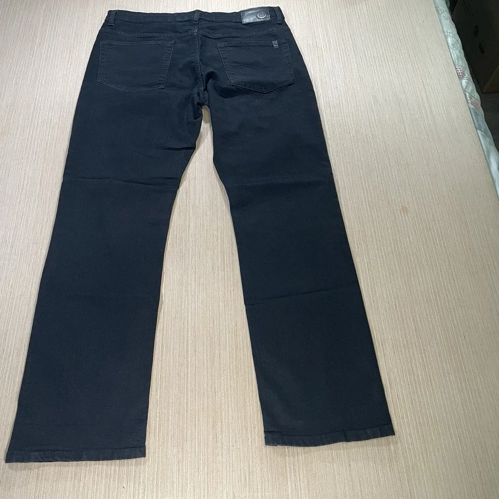 Buffalo David Bitton Driven-X Relaxed Straight Stretch Jeans Black 36x34